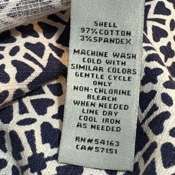 Eliza J Dress Womens 4 Blue Geometric Sleeveless Collared Shift Red Trim Knit - Picture 6 of 6